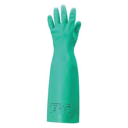Ansell 37-185 Alphatec Solvex Chemical Resistant Gloves, Nitrile, 18 In L, 22