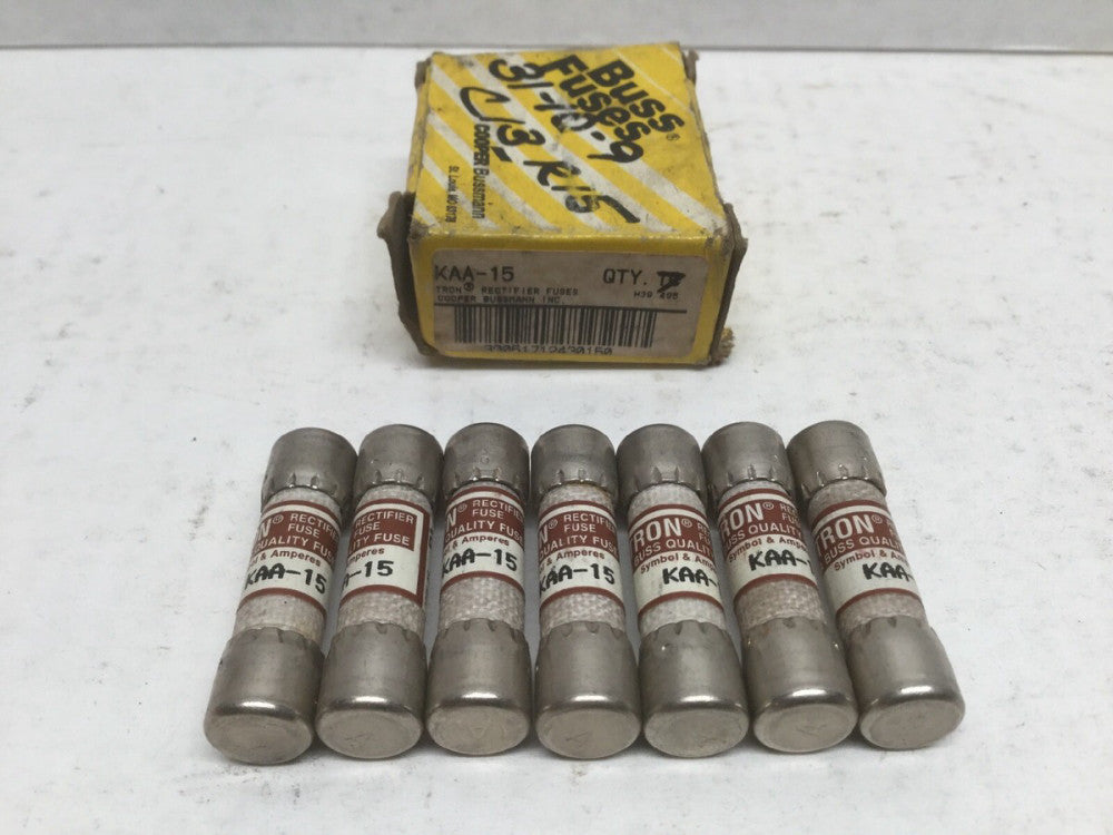 Bussmann KAA-15 TRON Rectifier Fuse 15 Amp 130VAC (Lot of 7)