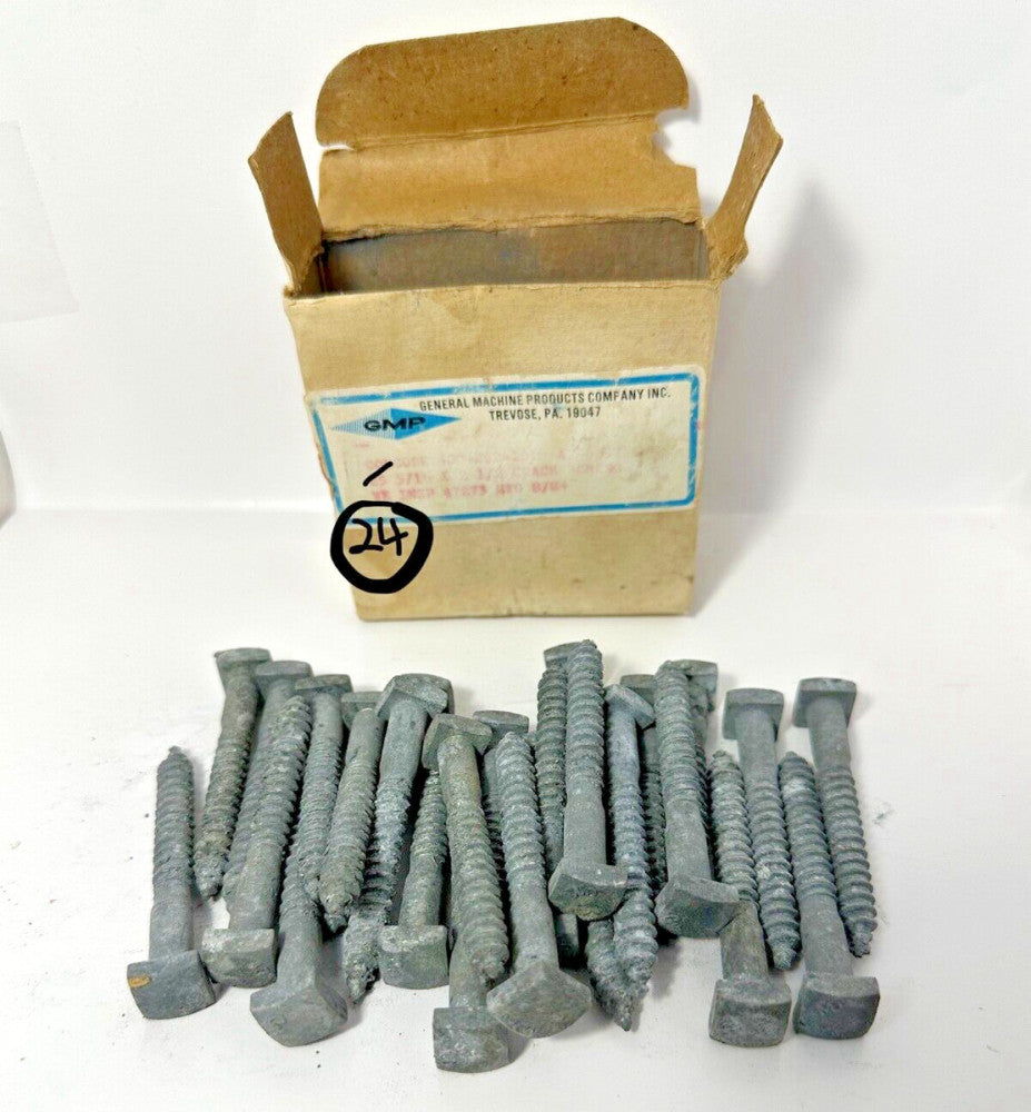 24pc GMP 5/16 x 2-1/2 Coach Screws 47273 400-262-101 AT 6337