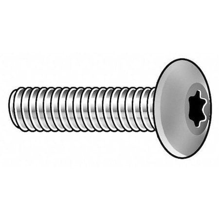 Tamper-Pruf Screws 400300 #10-24 X 2 In Torx Button Machine Screw, Zinc Plated