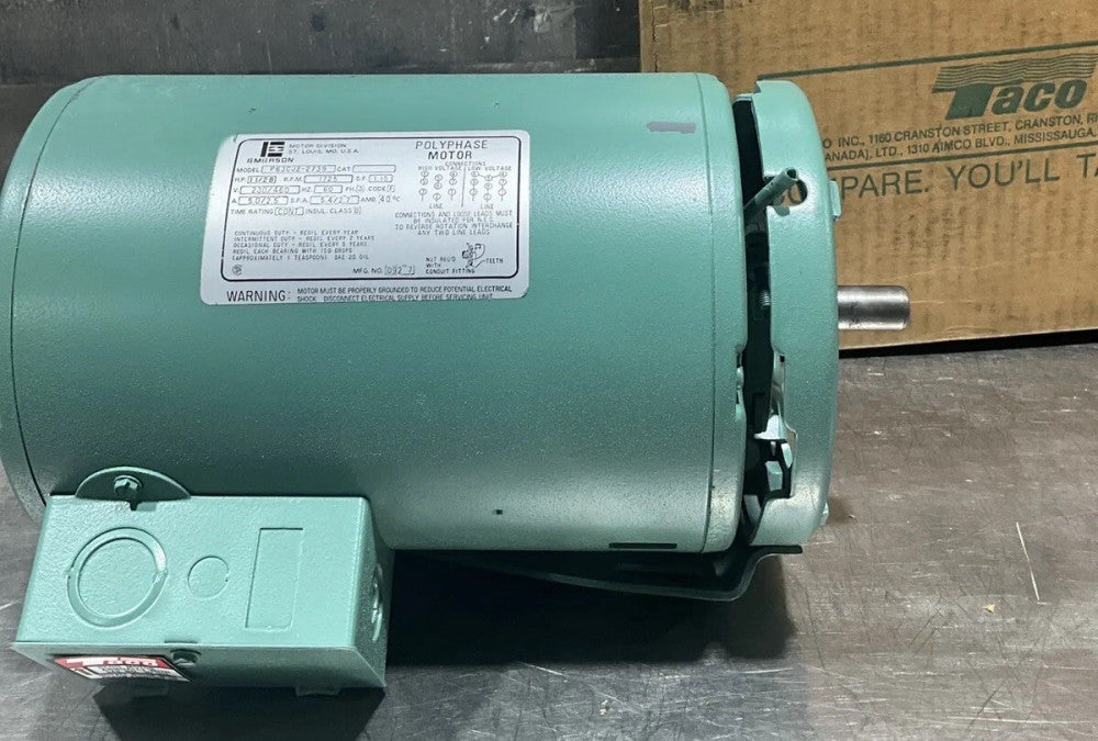 Taco 1661-025 1.5HP 230/460V 1750RPM 56 Motor Emerson P63CJZ-2739 Nos Surplus