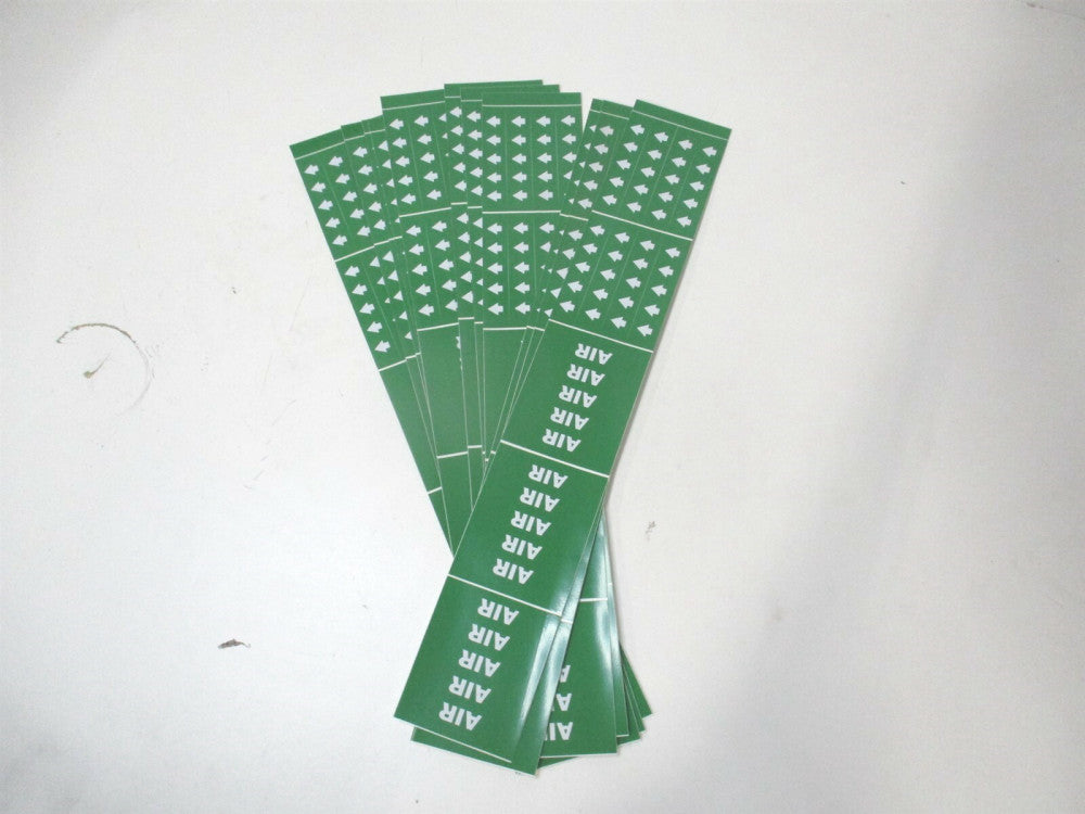 Brady (7007-3C) 2-3/4" x 2-1/4" OAL Legend Air Green Pipe Marker - Lot of 11
