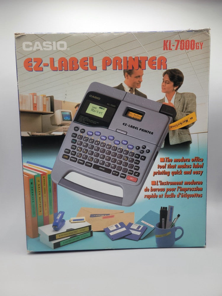 Casio KL-7000 EZ-Label Thermal Printer Battery or AC Power (Not Incl) Tested