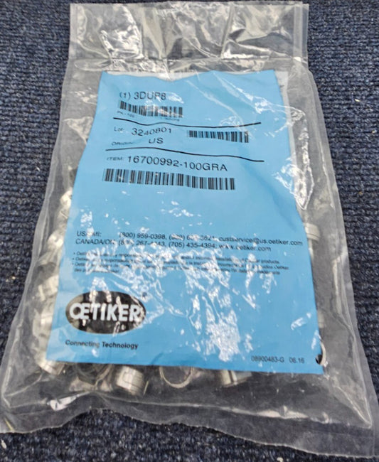 ( QTY 100 ) OETIKER 16700992-100GRA: Hose Clamp SS 15/32 In 3DUP8 3240801