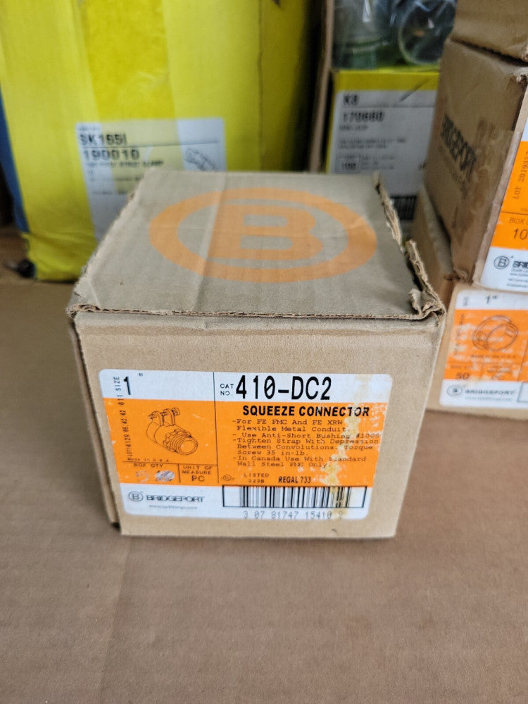 Bridgeport 410-DC2 1" Squeeze Connector  BOX OF 5