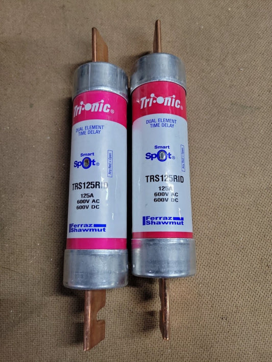 1- FERRAZ SHAWMUT MERSEN TRS125RID FUSE TRIONIC 125A 600V *** NEW NO BOX ***