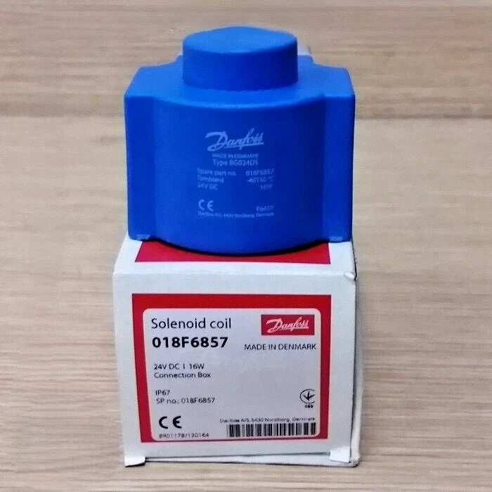 New In Box DANFOSS 018F6857 BG024DS Solenoid Coil Valve DC24V 16W F6457