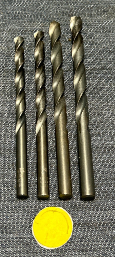 PTD 2 FLUTE DRILL BIT ASSORTED SIZES  LOT OF 4