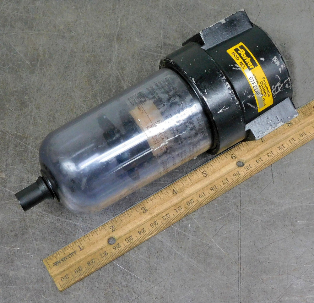Parker 07F21AB Pneumatic Filter w/ Drain 10 bar 200 PSI 1/4" NPT