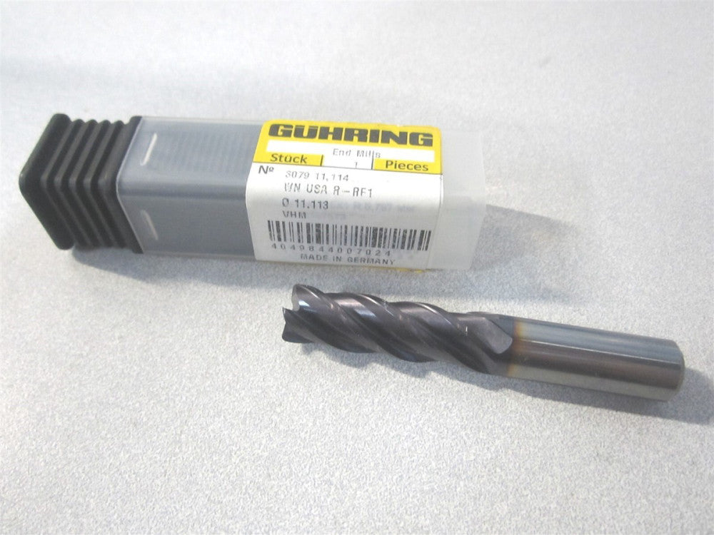 Guhring (9030790111140) 7/16x1-1/4x7/16x2-3/4 Carbide 4Fl Corner Radius End Mill