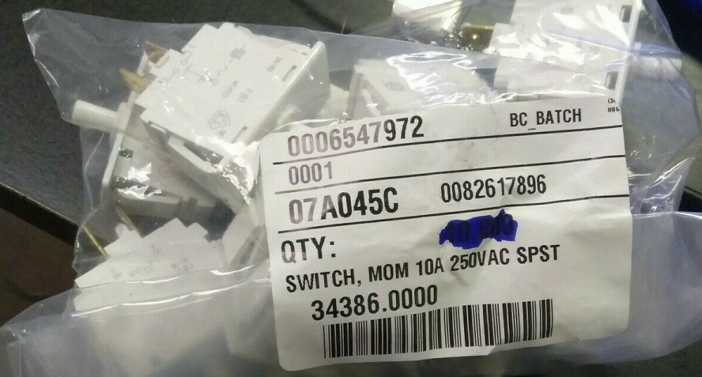 Bunn 34386.0000 Momentary Push Button Switch for LCA-2, LCR-2 & LCR-3 HV Liquid