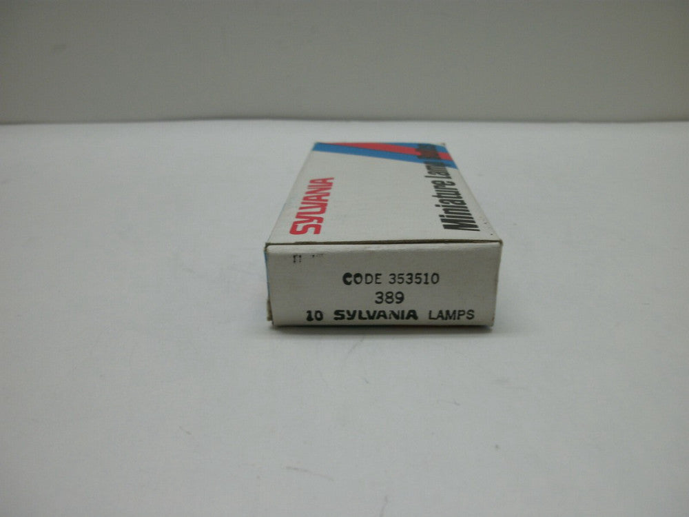 SYLVANIA 389 MINIATURE LAMP BULBS 6V 0.25A 2.2V CLEAR (LOT OF 10) NIB