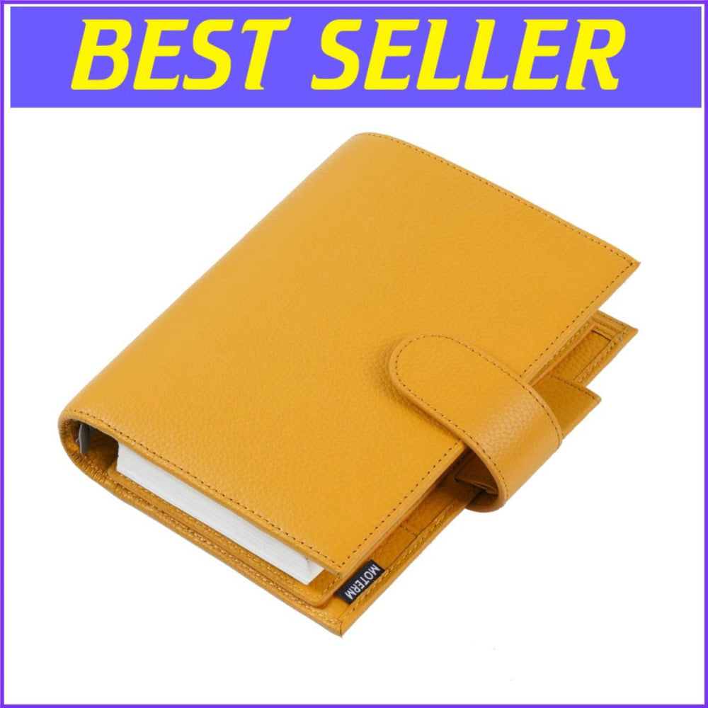 Flexible Personal Luxe Rings Leather Organizer with Dual Clasps & Zipped Pocket