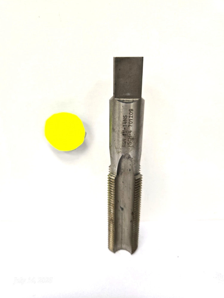 R & N STRAIGHT FLUTE BOTTOMING CHAMFER TAP *** 1"-14; NS; GH4-5-1/8" LONG