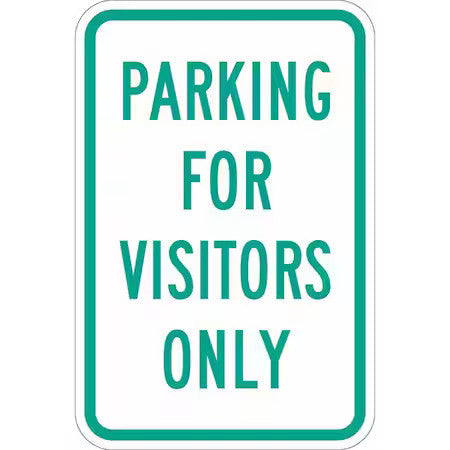 Lyle T1-1038-Dg_12X18 Visitor Parking Sign,18" X 12, T1-1038-Dg_12X18