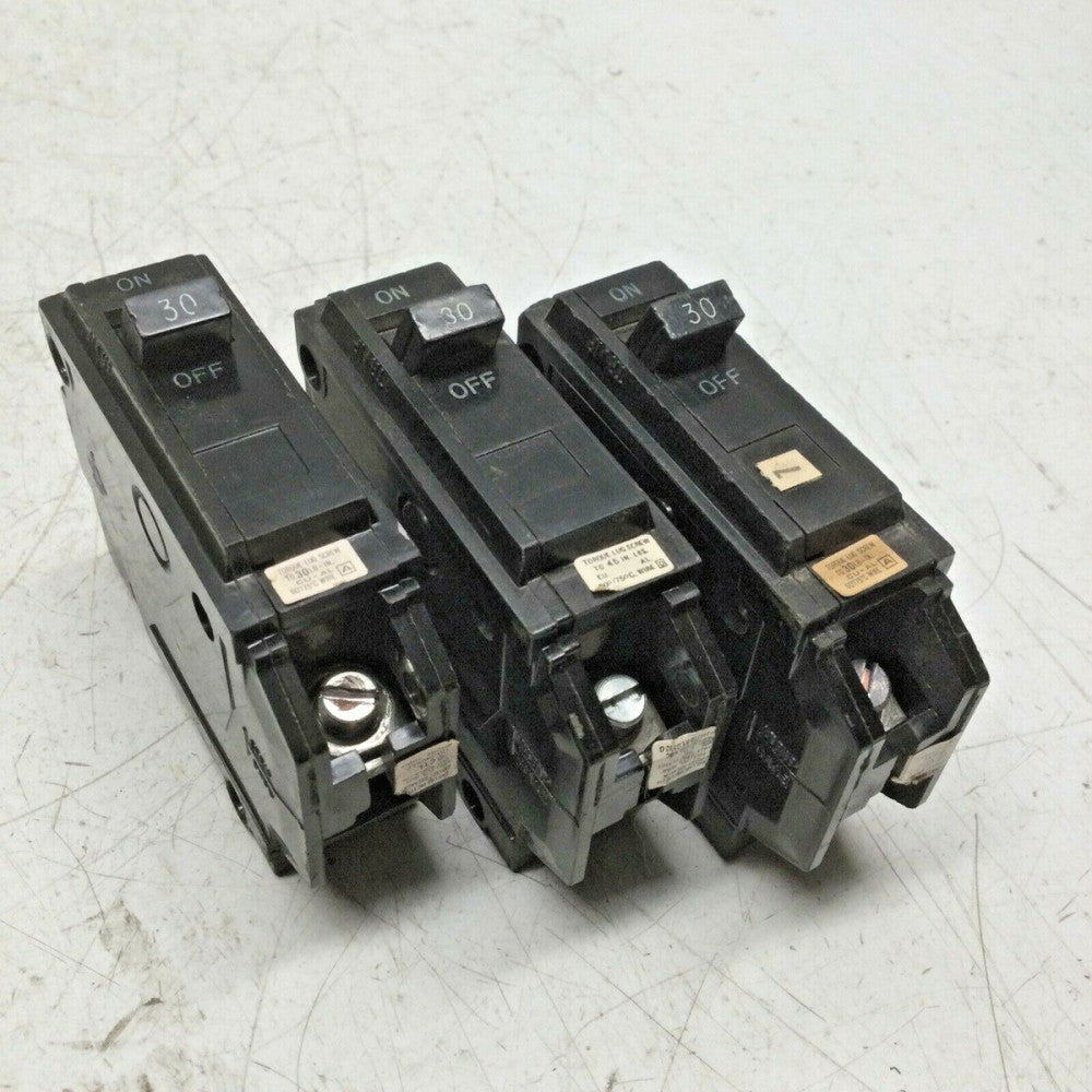 GE General Electric THQL1130 Single Pole 30 AMP Circuit Breaker (LOT of 3)