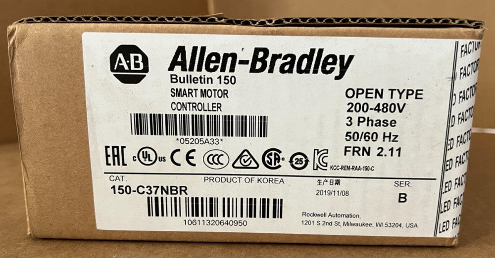 ALLEN BRADLEY, 150-C37NBR,  SMC-3 SOFT STARTER, FACTORY SEALED! MAKE OFFER!