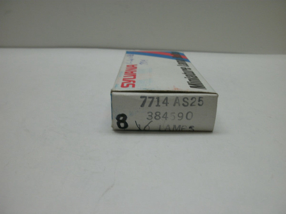 SYLVANIA 7714 / 7714AS25 MINIATURE LAMP BULBS 5V .075A 0.375W T1(LOT OF 8) NIB