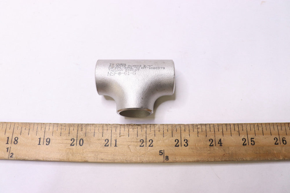 Tee Schedule 40 Butt Weld Fittings 316 Stainless Steel 3/4" 