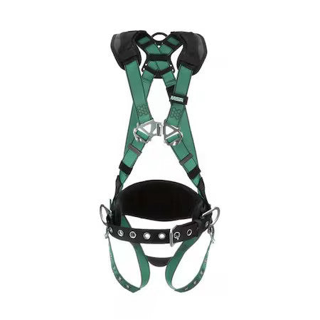 Msa Safety 10197365 V-Form Full Body Harness, Xl, 400 Lb., Quick-Connect Chest/