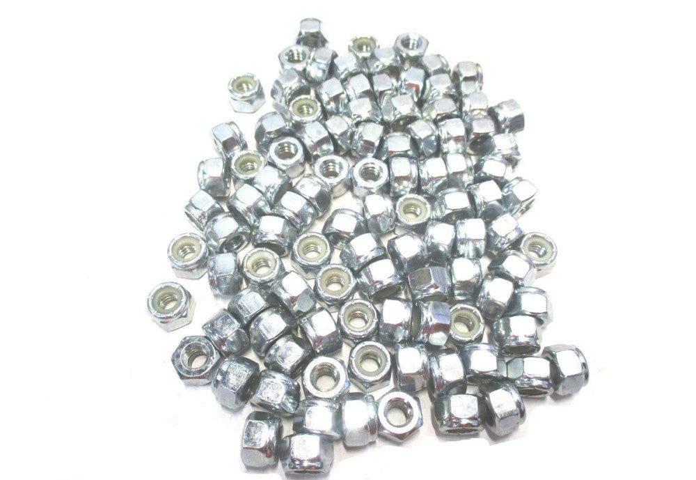 NEW 1/4-20 UNC 7/16 Across Flats 19/64 High Grade 2 RH Hex Lock Nut - Lot of 100