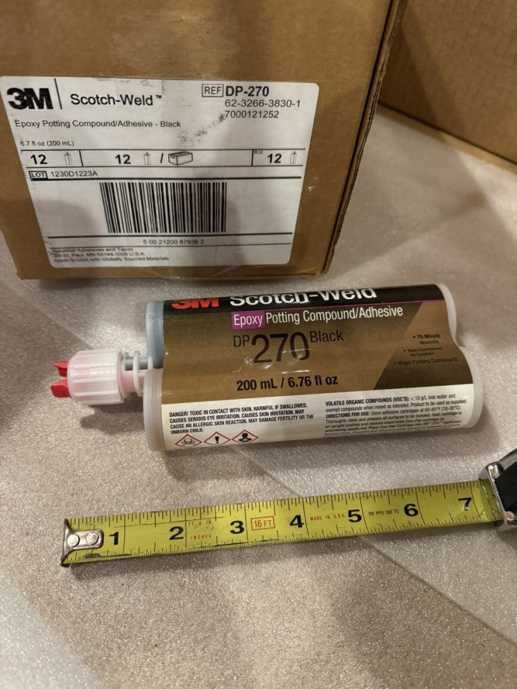 3M Potting Compound Epoxy Adhesive DP270 Black 200 mL Duo-Pak PCB Scotch-Weld