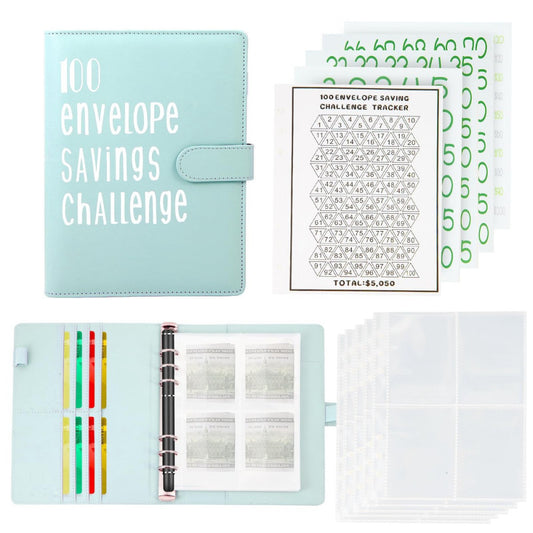 100 Envelopes Money Saving Challenge Binder Save 5050 Dollars 100 Day Envelop...