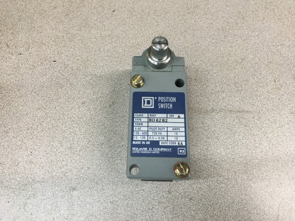 NEW NO BOX SQUARE D POSITION SWITCH 9007 BO62B2 SERIES A