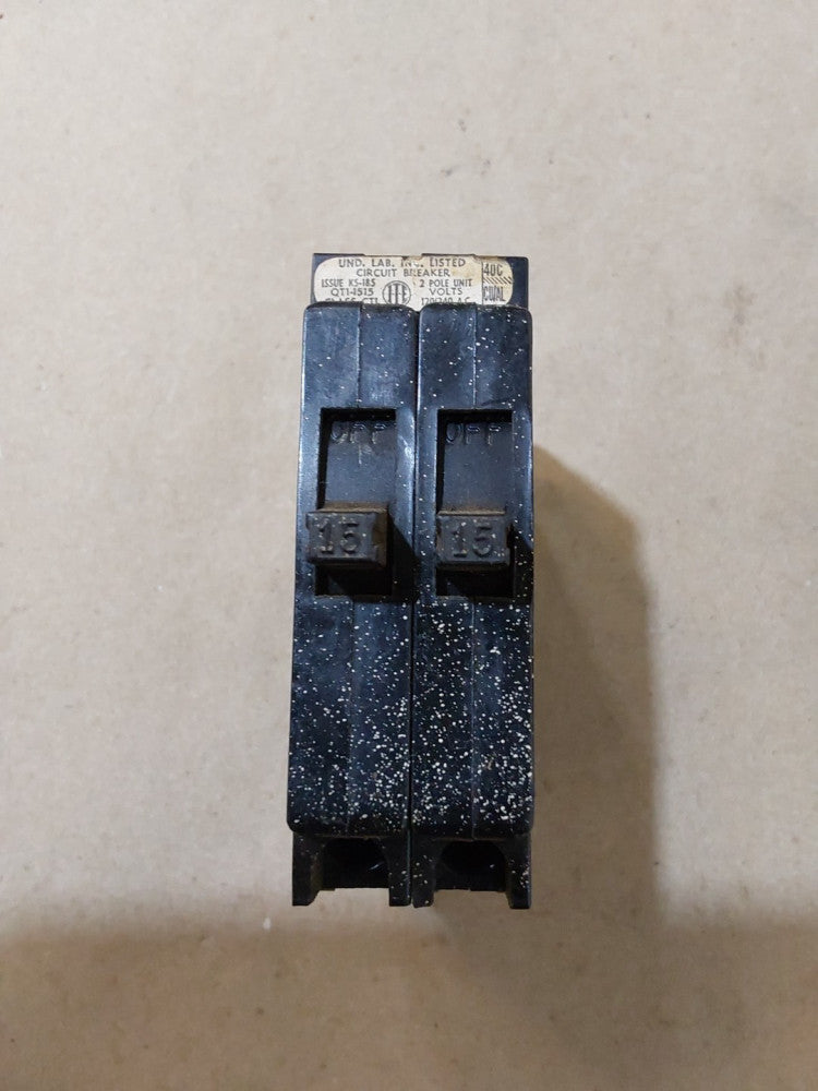 ITE QT1-1515 15A 120/240V TANDEM Circuit Breaker Closed CLIP EQ-T QTI1515 Used