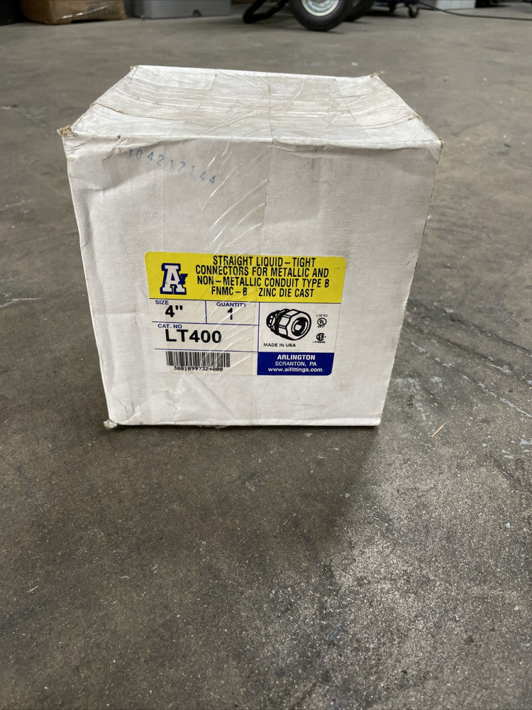 1 BOX - Arlington LT400 4" Straight Liquid Tight Connector ~ NEW OLD STOCK