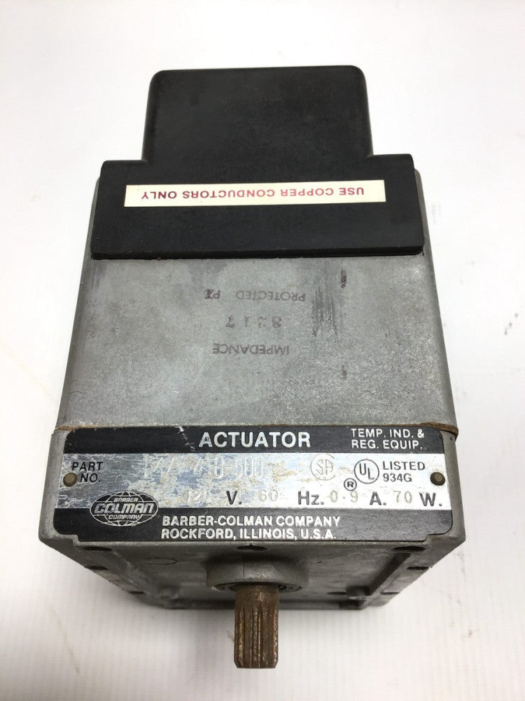 Barber Colman MA-418-500 Actuator 120V 60Hz 70W 9A