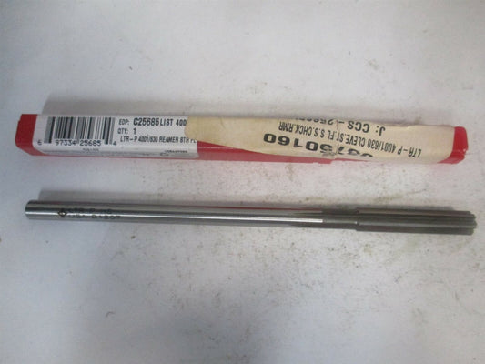 (C25685) Letter P 1-1/2" x 6" OAL 6-Flute High Speed Steel Chucking Reamer