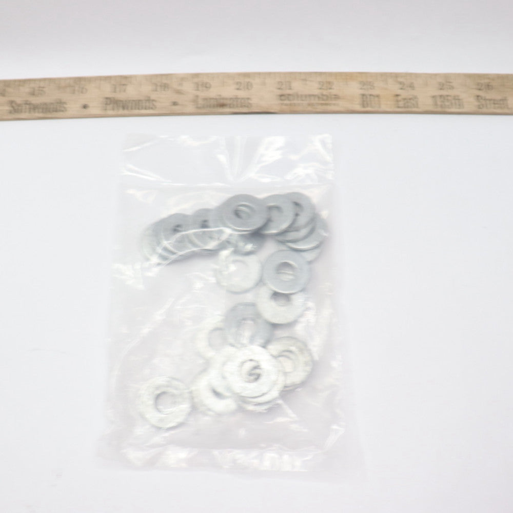 (34-Pk) Flat Washers USS Pattern Low Carbon Steel Zinc Plated 3/8"