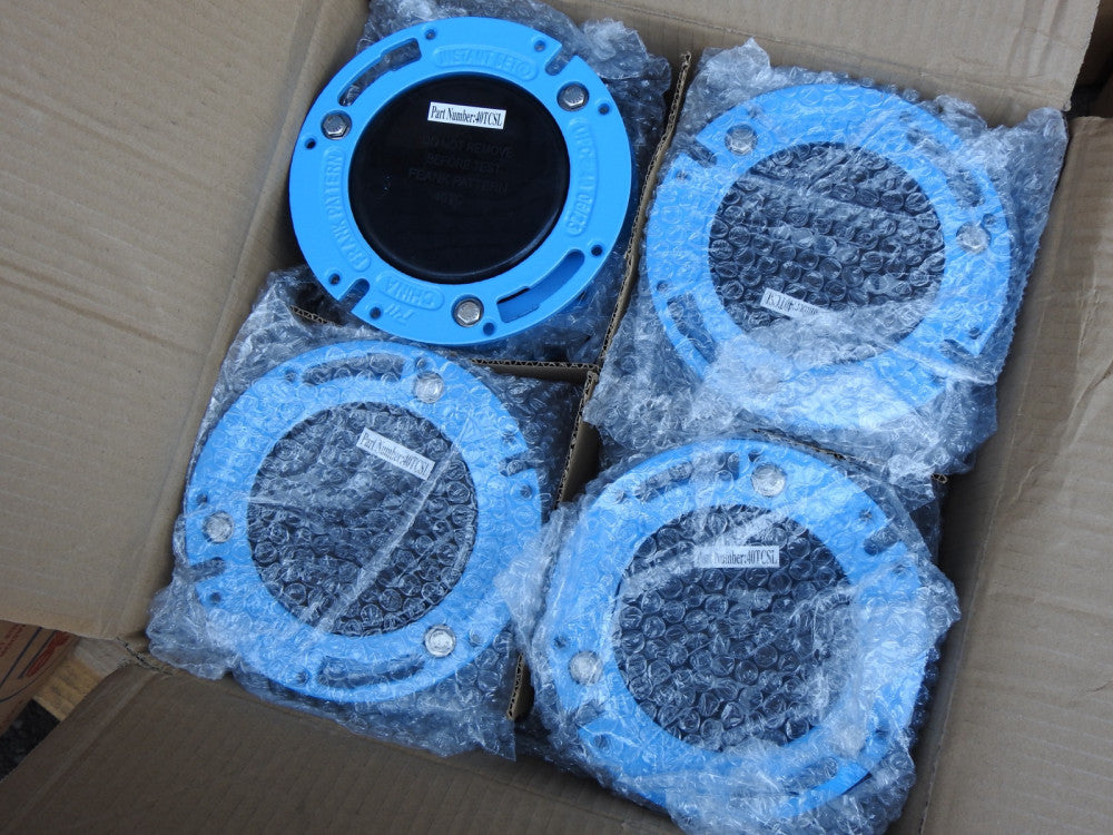 (12-pk) LSP 40TCSL 4X2 INSTANT SET FRA PAT CI CLOSET FLG W/ SLOTTED TEST CAP