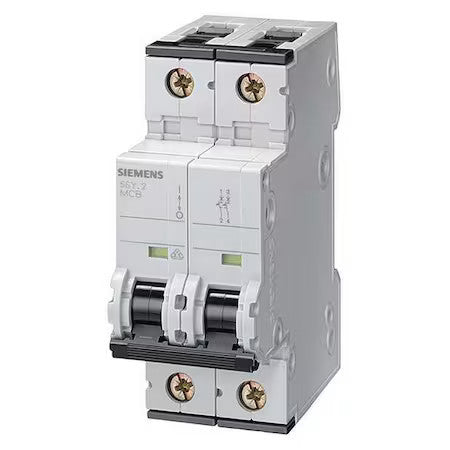 Siemens 5Sy42408 Circuit Breaker, 5Sy4 Series, 40A, 2 Pole, 400V Ac, 10Ka At