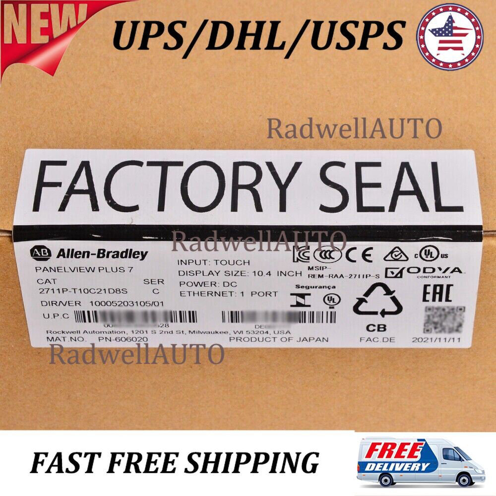 2023 New Allen-Bradley 2711P-T10C21D8S HMI PanelView Plus 7 10" 2711PT10C21D8S