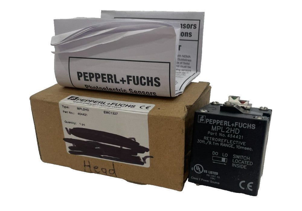 NEW PEPPERL + FUCHS MPL2HD EMC1327 PHOTOELECTRIC SENSOR 454421