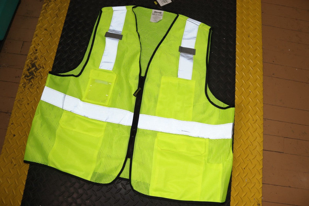OccuNomix Class 2 Mesh Safety Vest Blend Yellow Green 2/3X LUX-SSGCS