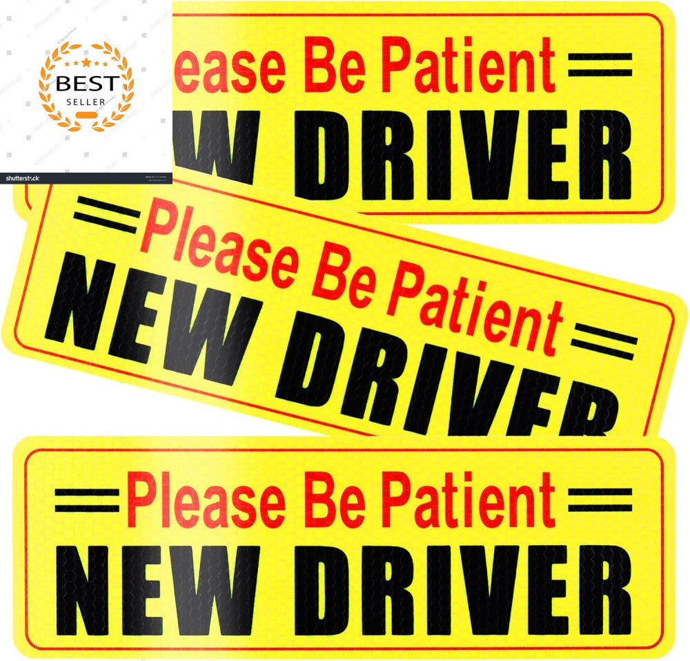 New Driver Magnet for Car, 3Pcs Magnetic Reflective Novice Driver Stickers, Car 