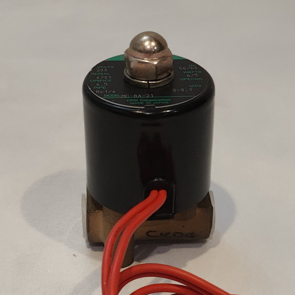 New CKD MC-8A-21 Solenoid Valve 200 V, 50/60 Hz, 6/5 Watts, Pipe Rc 1/4