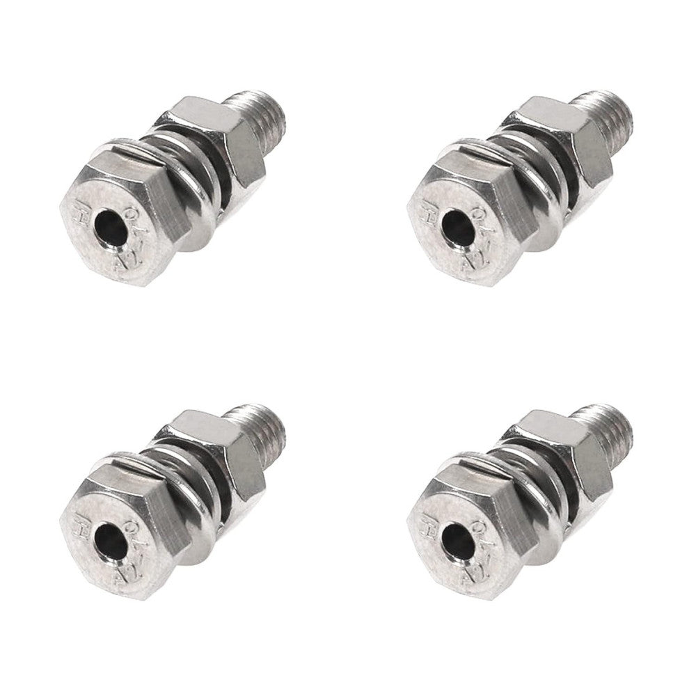 4Pcs 304 Stainless Steel Cylindrical Hollow External Hexagon Screw Lamp Threadin