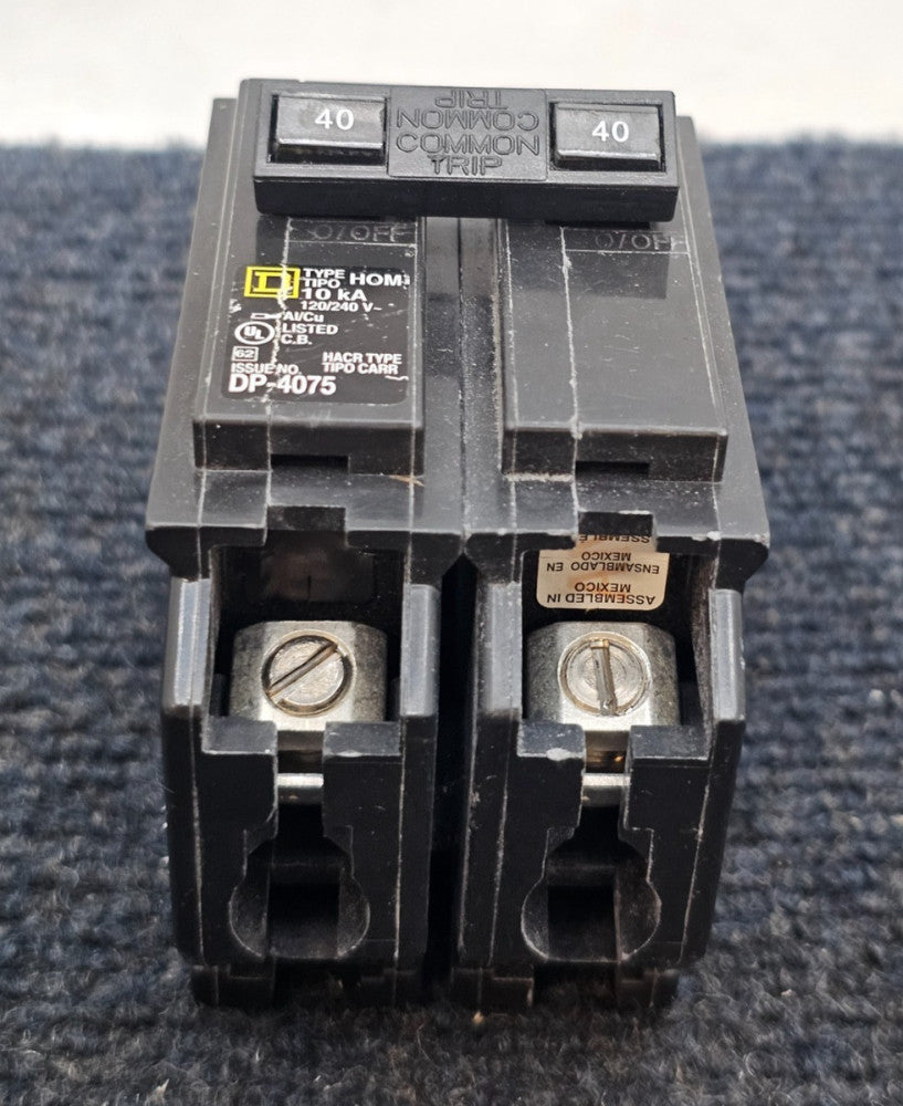 Square D DP-4075: HOM 10KA 120/240V 50/60Hz 2-Pole 30A Circuit Breaker