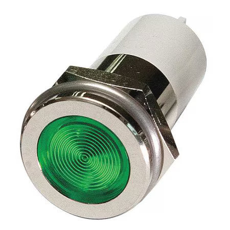 Zoro Select 24M175 Flat Indicator Light,Green,120Vac