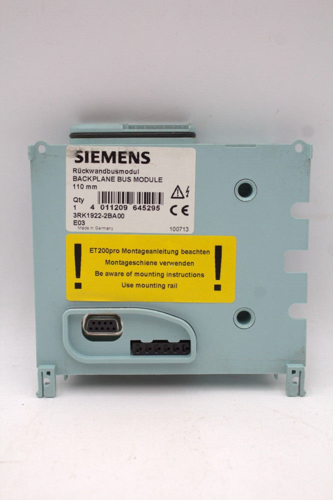 Siemens 3RK1922-2BA00 Backplane Bus Module
