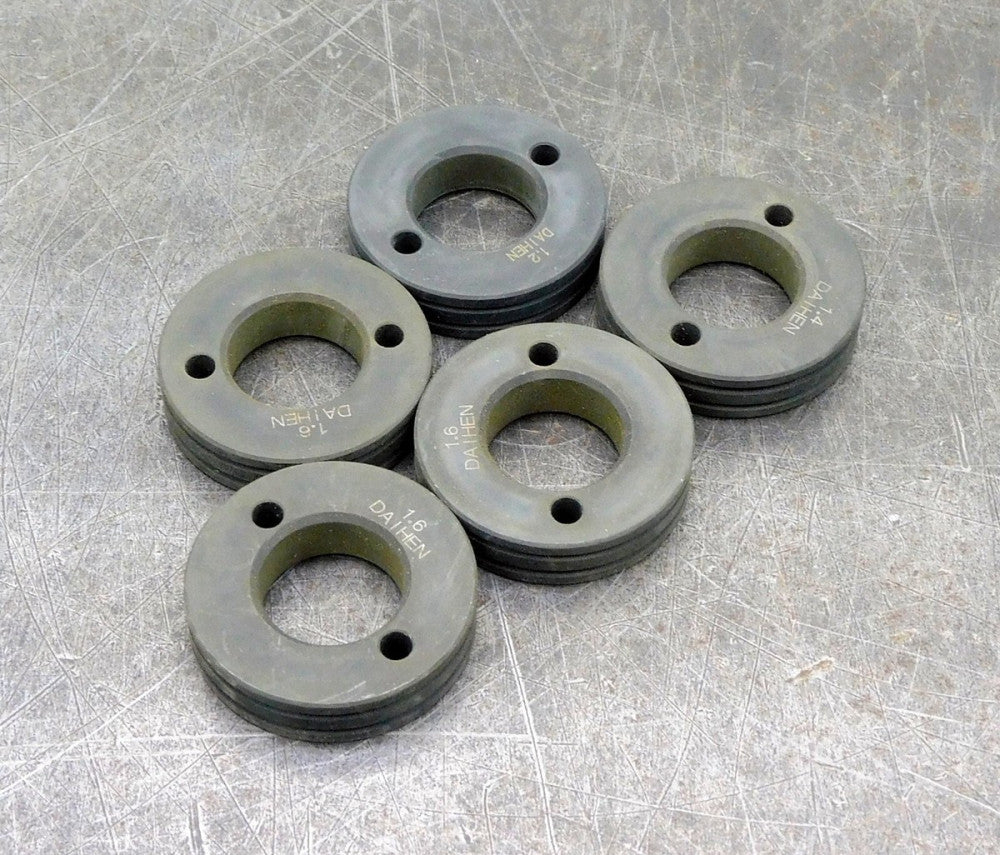 Lot of (5) Daihen Robotic Welding Mig Wire Feed Roller 1.4&1.6 K5439BO1 K1061184