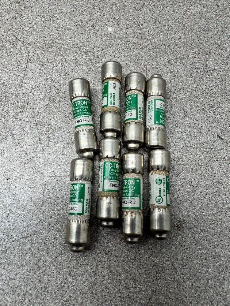 LOT OF 8 NEW NO BOX CC-TRON FUSE FNQ-R-2