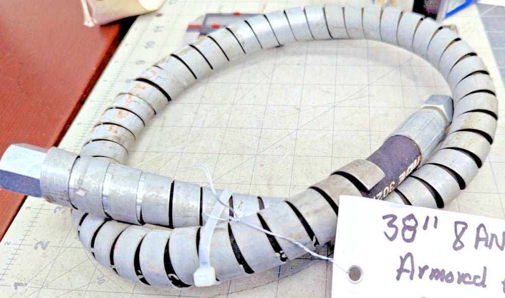 39” 8AN ½” 2 Stainless Steel Braid Hose Swivel Fittings 4000 PSI ARMORED [B8FL]