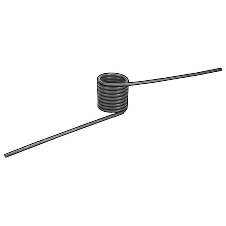 Zoro Select 3Hph8 Torsion Spring, 180 Deg, 0.224Od, Pk6, Wire Dia.: 0.025 In