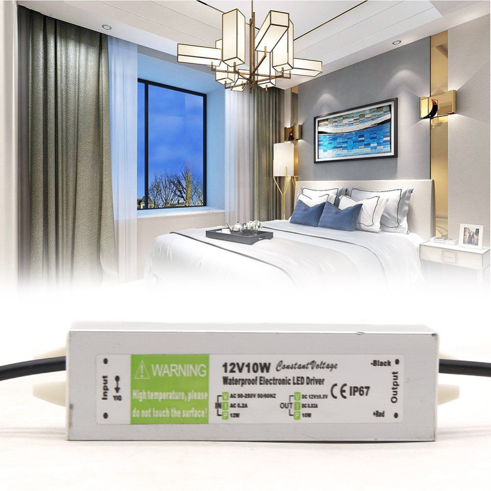 LED Driver Power Supply Adapter Transformer DC 12V Waterproof For LED Strip