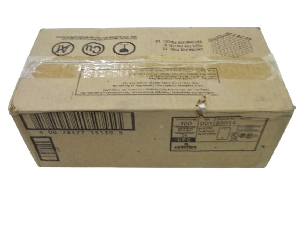 LOT OF 100 LEVITON 86014 PLASTIC SINGLE BLANK PLATE (25 EACH BOX) NSMP